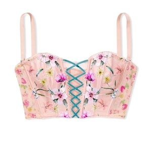Victoria secret Spring Bouquet Unlined Lace-Up Bra Top